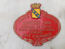 GRANDE PLAQUE DE CONCOURS AGRICOLE DE BOUCHERIE CONCHES 2010