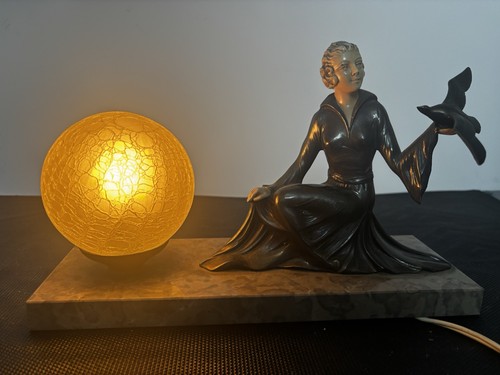 Lampe table art déco - table,