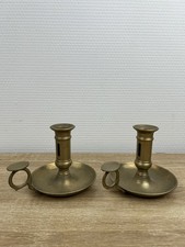 Bougeoir Ancien Rat De Cave En Laiton Massif Vintage 1950