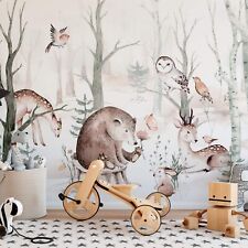 Papier Peint Pour Chambre De Bébé Fille Mural 144x100 Pouces Animaux De Nurserie