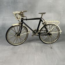 Vélo miniature bicyclette noir et blanc réplique métal et plastique ~20x12.5cm