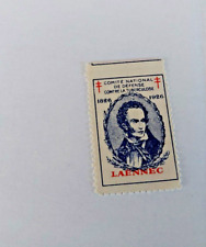 ----1-Timbre-Vignette--BLEUE--LAENNEC---Tuberculose---1826-/-1926---NEUF---