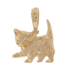 Pendentif Chaton En Or Jaune - 14k Amoureux Des Chats
