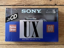 SONY UX 60 CHROME CLASS IECII/TYPEII AUDIO CASSETTE NEW SEALED