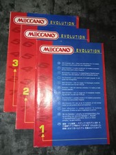 Lot de 3 notices de montage - manuels MECCANO EVOLUTION N° 1 2 3 - bon état