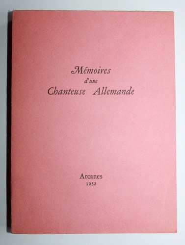 1953 mémoires une - mémoires, chanteuse