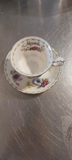 Tasse et Soucoupe a Thé Porcelaine Royal Albert Flower of the Month Mars