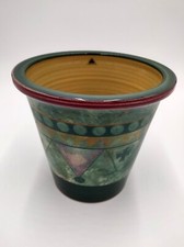 vase JERSEY POTTETY C.L. Hand Thrown Hand Painted cache-pot