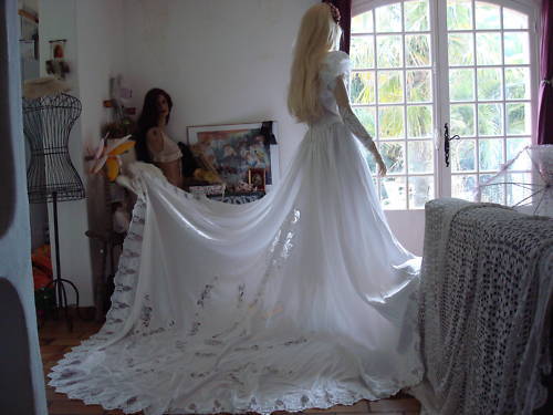 Robe mariee ancienne traine - robe,