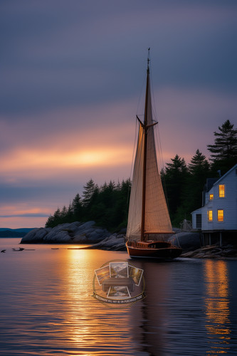 Classic wooden sloop - classic,