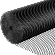 Fil de Grillage Noir Maille carrée Taille 12x12mm Rouleau 20m Hauteur 100cm A...