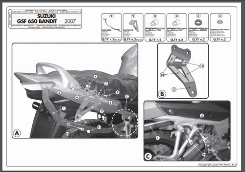 Support top case suzuki - suzuki, gsx