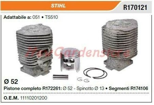 Cylindre piston segments stihl - cylindre,