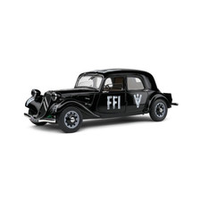 CITROEN TRACTION 7 FFI 1944 BLACK 1:18 Solido Forze dell'Ordine Nouveau modèle