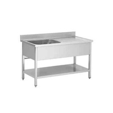 Plonge Inox – 1 Bac – Égouttoir Droite- Equipement Cuisine - Professionnel
