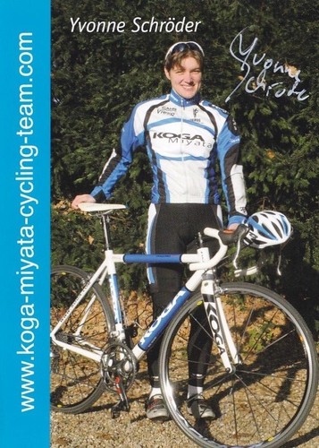 Cyclisme carte cycliste yvonne - carte,