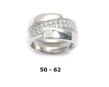 Bague T58 Pavé de Diamant Cz