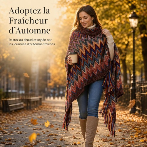 Poncho femme ethnique - femme,