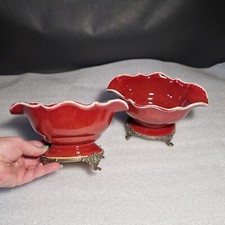 🔅 paire de coupe,  jardinière sur pied sang de boeuf