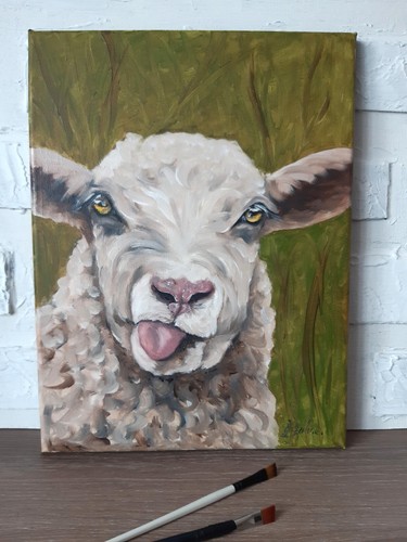 Tableau original mouton - , ferme