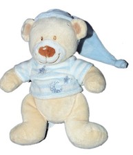 Doudou Peluche ours beige pull