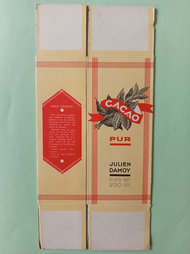 Ancienne boite cacao julien - boite,