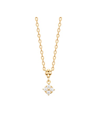 Collier pendentif carre