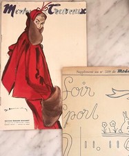 Modes et Travaux n°589 Janvier 1950 revue ancienne couture + supplément Broderie