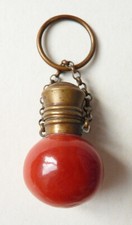 Petit flacon à parfum en verre pomme apple perfum bottle vers 1900