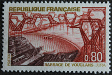 Timbre - FRANCE - Barrage de Vouglans - Jura - Neuf ** - YT1583 - 1969