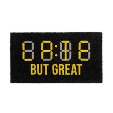 Fisura – Tapis de Porte Original “Late But Great” en Coco avec Base antidérap...