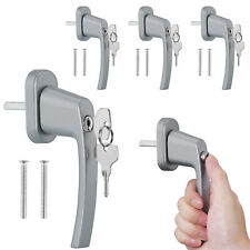 4x Poignée de fenêtre verrouillable - Poignée longueur tige 35 mm avec serrure