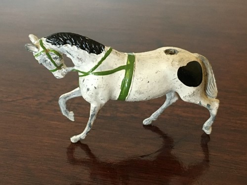 Cheval pour écuyère plomb - cheval,