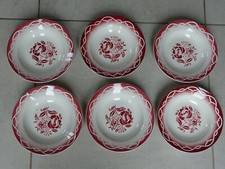 6 assiettes creuses Digoin -