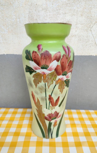 Vase verre opalin décor - vase, à