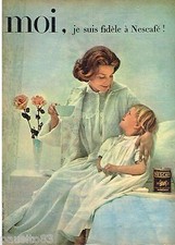 PUBLICITE ADVERTISING 105  1958  NESCAFE  café soluble