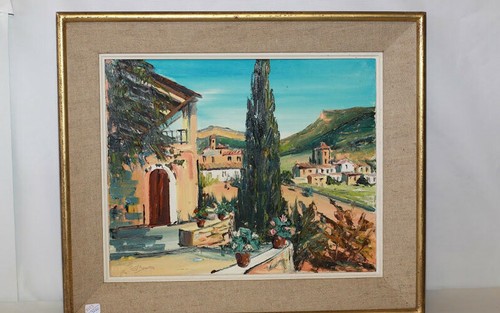 Tableau village vallée - de, la