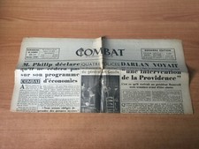 Journal COMBAT n� 522 : M. Philip d�clare qu'il ne c�dera pas, Darlan v