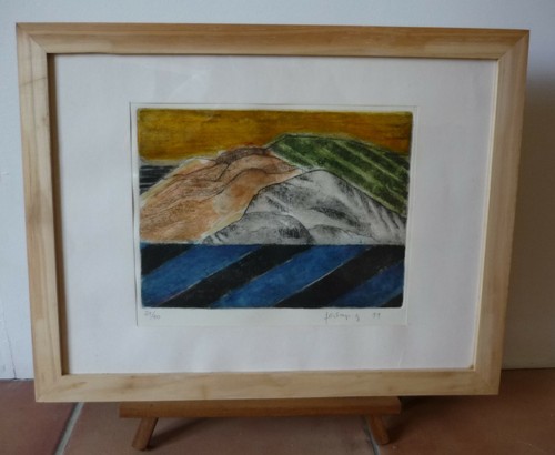 Tableau paysage abstrait - ,