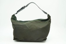 PRADA Un Sac Bandoulière Triangle Plaque Logo Unisexe Tissu Nylon Kaki 4320h