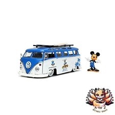 NEW JADA TOYS 1/24 Volkswagen Bus 1962 Mickey Mouse Figurine Surfing 33179