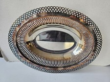 Corbeille en métal argenté