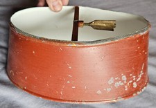 Abat-jour de lampe bouillotte métal zinc ? & flèche en laiton doré - à restaurer