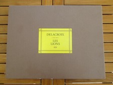  DELACROIX LES LIONS 4 REPRODUCTIONS 40 x 30 cm POSTER PHOTOS