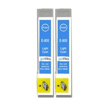 2 Cyan Clair Cartouches d'encre pour Epson Stylus Photo PX800FW, RX560, R360