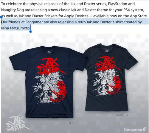 Shirt jak and daxter - daxter, en