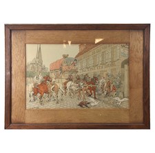 Gravure polychrome de Georges Busson "cavalcade"