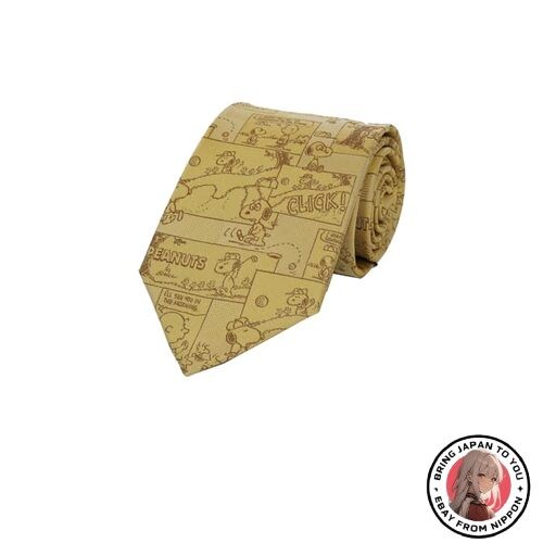Cravate jaune neuve peanuts - jaune,
