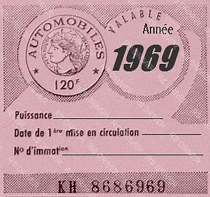 Vignette 1969 voiture - voiture, de
