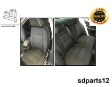 Housses de Siège Auto Universelles Banquette Arrière Divisée Tissu Noir Fresh